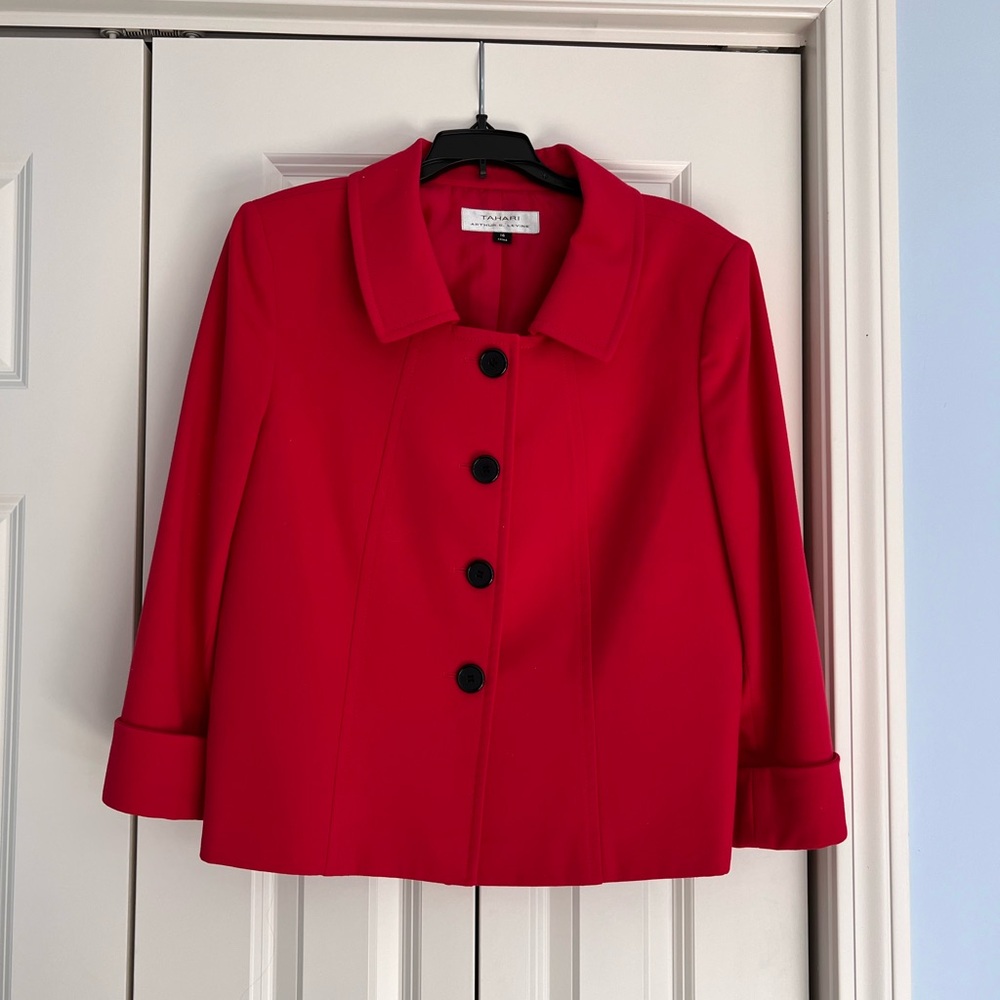 Tahari Women's Red Suit Jacket